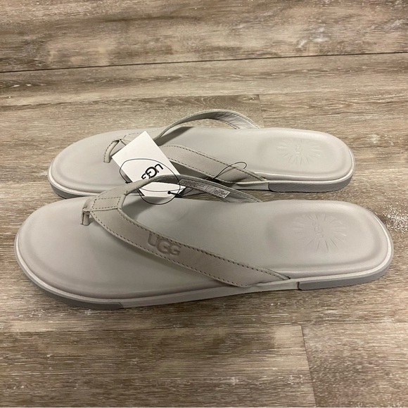 UGG | Bennison II Thong Slippers Flip Flops In Seal Grey Size 12 Men’s NEW - Picture 4 of 9